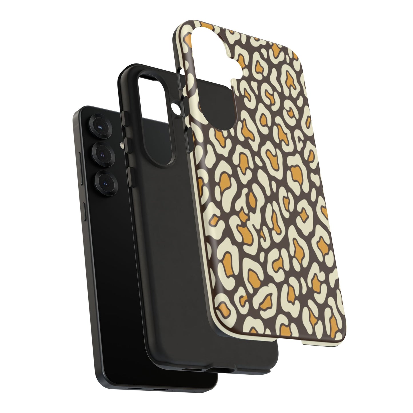Leopard Print Tough Phone Case — Durable Protective iPhone Cover