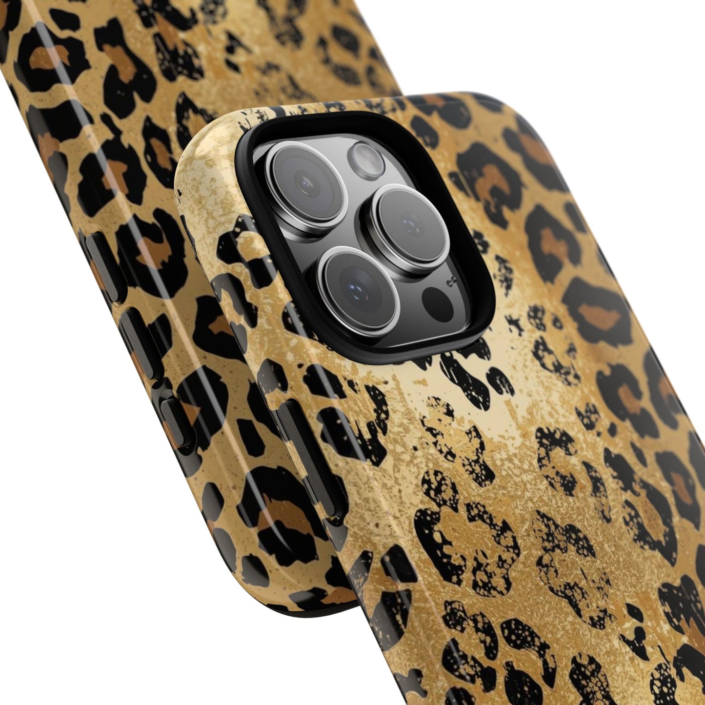 Leopard Print Tough Phone Case — Durable Protective iPhone Cover
