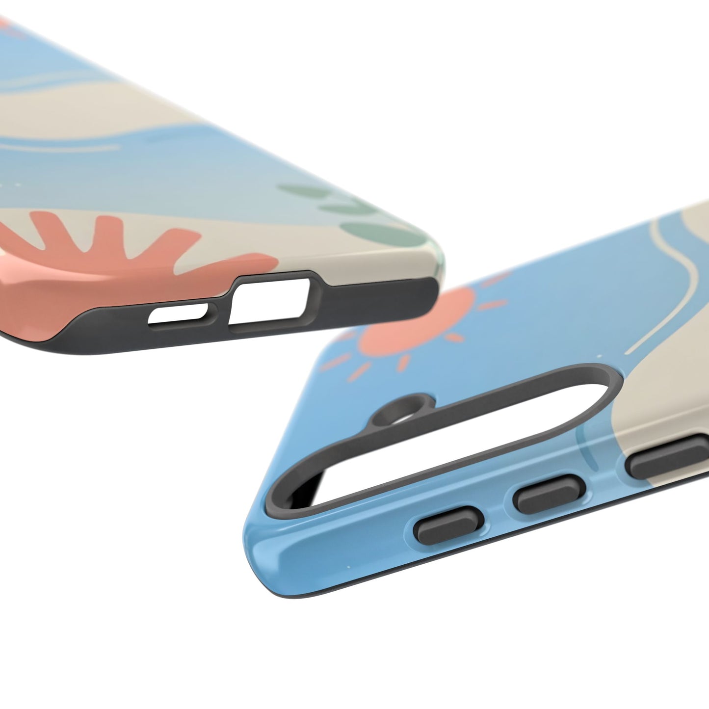 Beach Waves Tough Phone Case — Summer Sun & Seashell Protective Cover