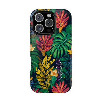 Tropical Floral Phone Case — Vibrant Jungle Leaf Protective Cover