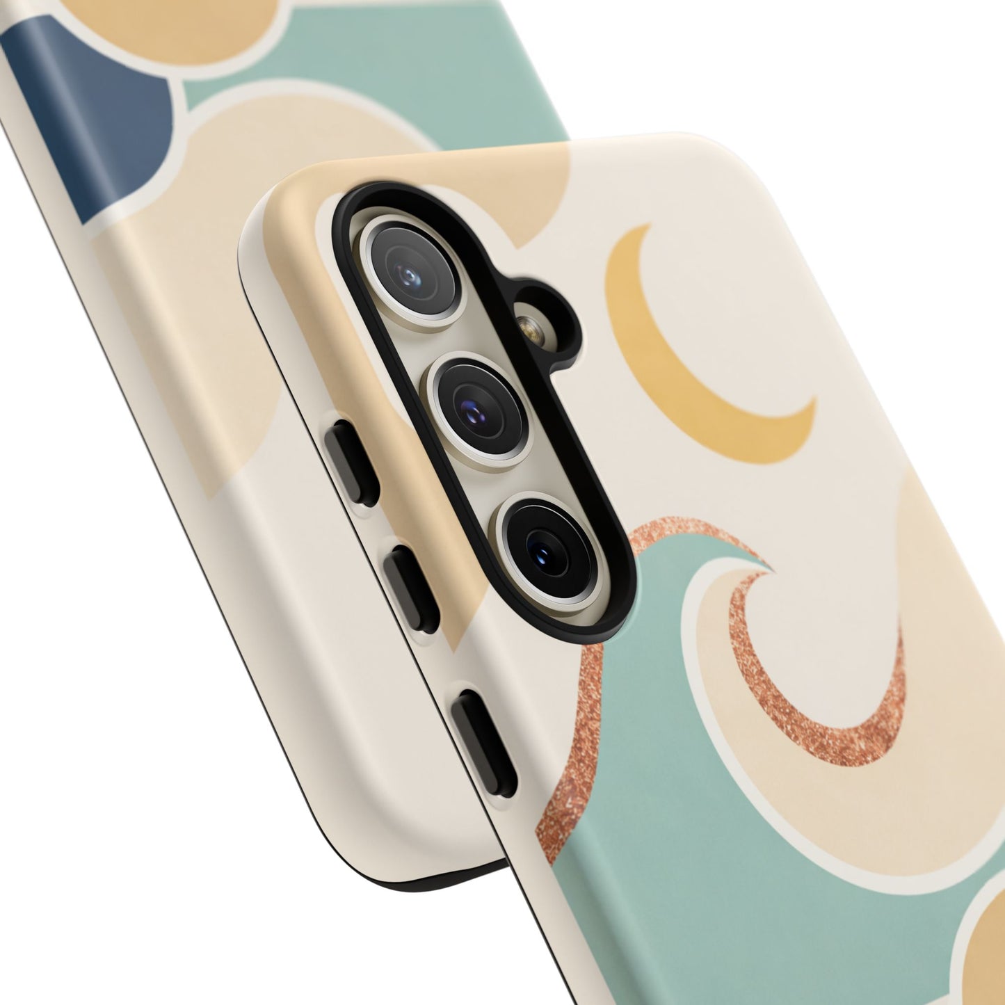 Sea Breeze Tough Phone Case — Retro Waves & Shells Design