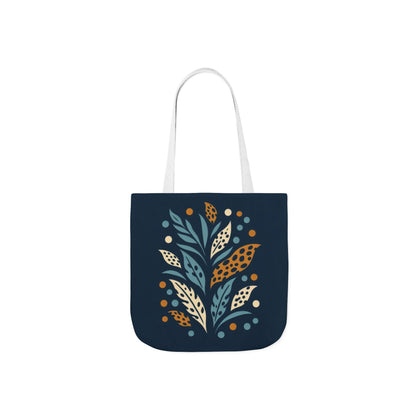 Boho Leaves Canvas Tote Bag, Great for Shopping, Beach Days, Gifts, Festivals, and Everyday Use