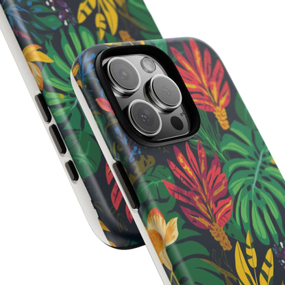Tropical Floral Phone Case — Vibrant Jungle Leaf Protective Cover