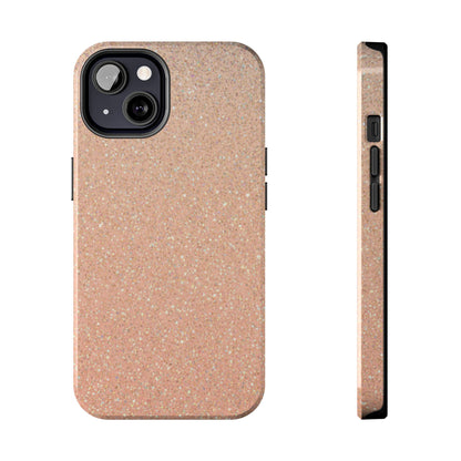 Glitter Rose Gold Tough Phone Case — Sparkling Protective iPhone Cover