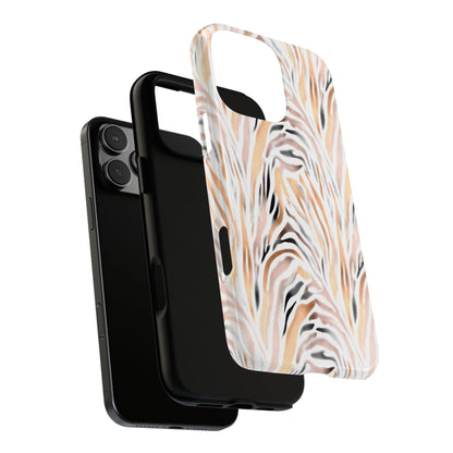 Tough Case — Neutral Watercolor Tiger Stripe Phone Case