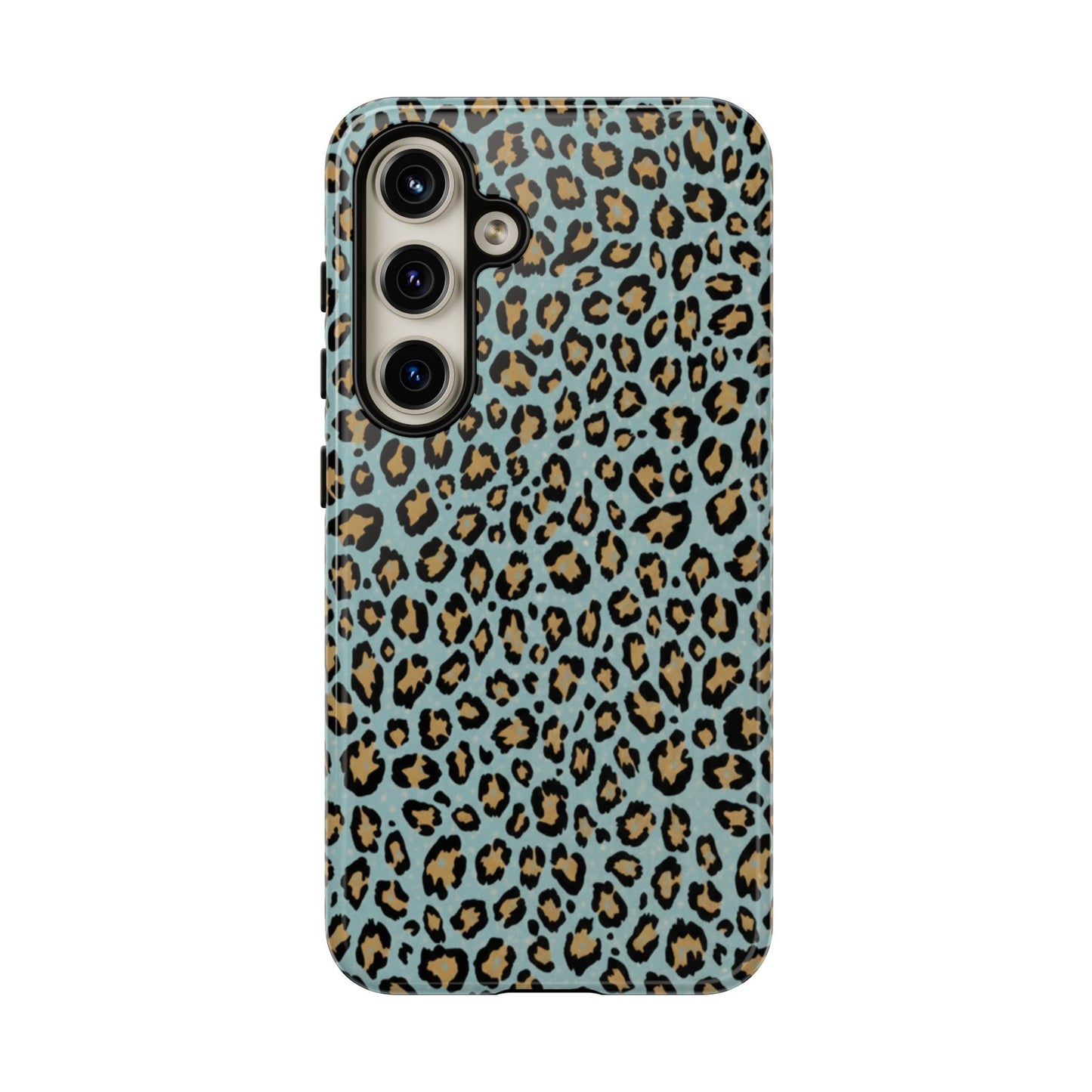 Leopard Print Tough Phone Case - Blue Cheetah Protective Cover