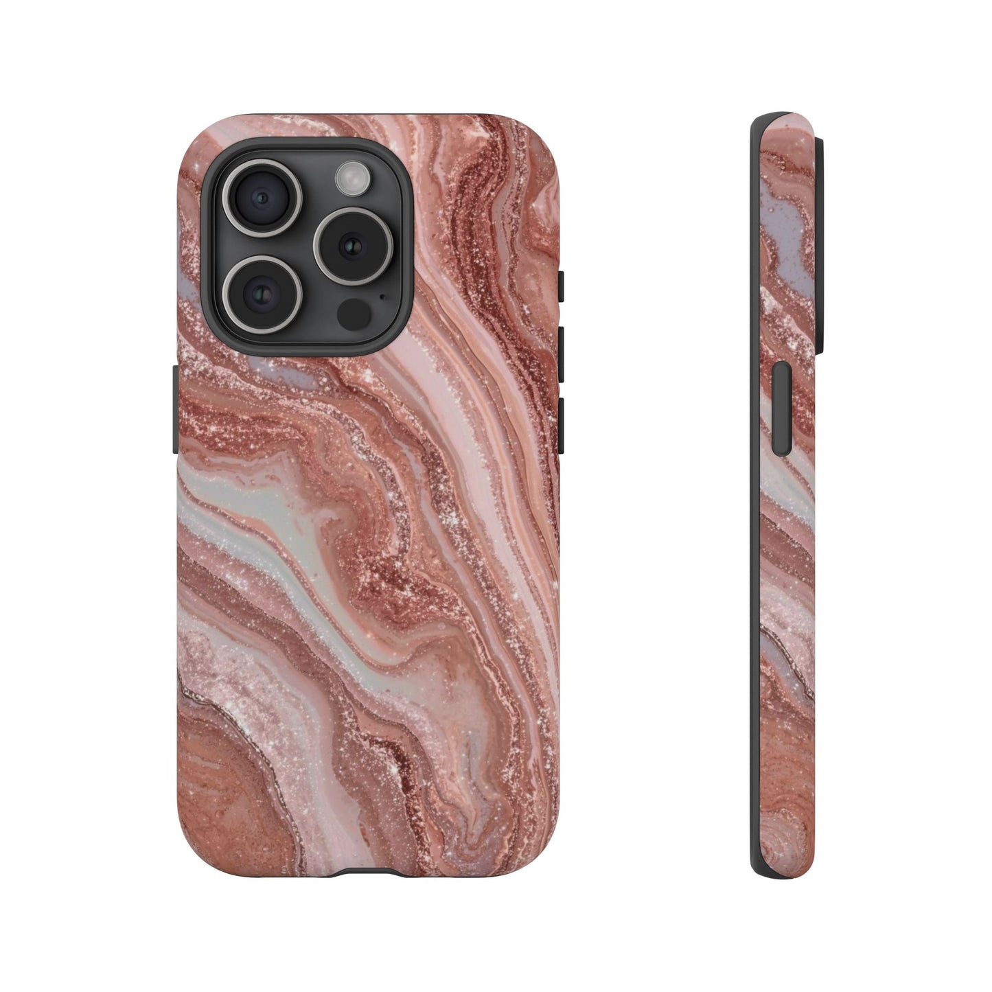 Rose Gold Marble Tough Phone Case