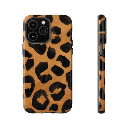 Leopard Print Tough Phone Case — Protective Animal Print iPhone Case