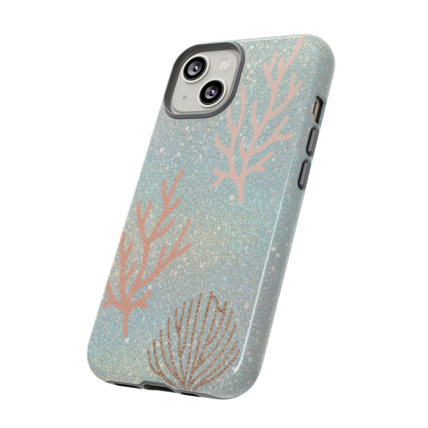Seafoam Sparkle Phone Case – Coral & Seashell Tough Case
