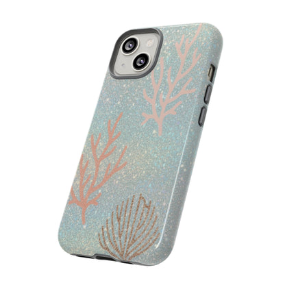 Seafoam Sparkle Phone Case – Coral & Seashell Tough Case