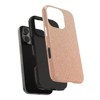 Glitter Rose Gold Tough Phone Case — Sparkling Protective iPhone Cover
