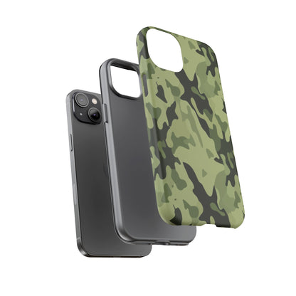 Camo Tough Phone Case — Military Green Protective iPhone Cover