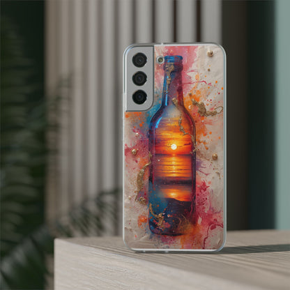 Copy of Floral Holographic Phone Case — Iridescent Leaves & Flowers Flexi Case