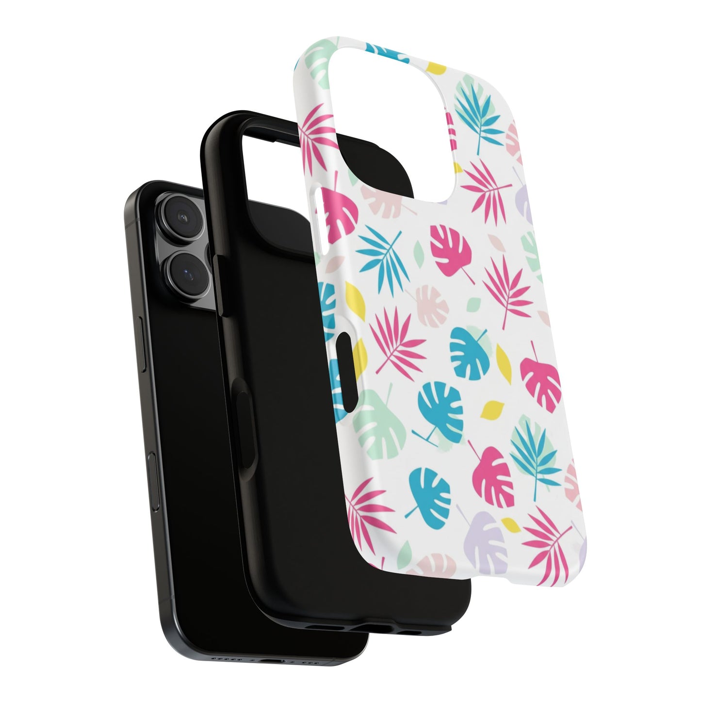 Tropical Leaf Phone Case — Colorful Pastel Monstera & Palm iPhone Case