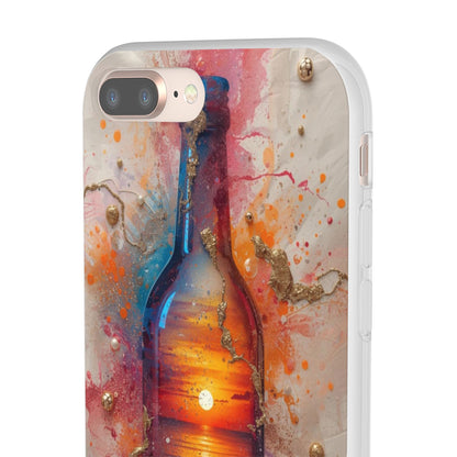 Copy of Floral Holographic Phone Case — Iridescent Leaves & Flowers Flexi Case