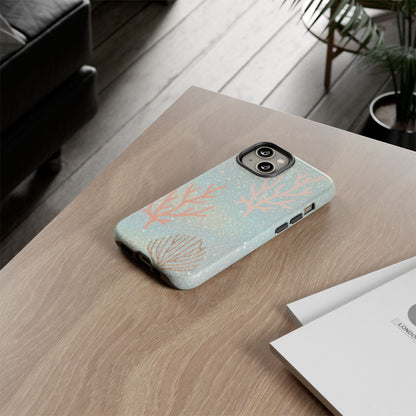 Seafoam Sparkle Phone Case – Coral & Seashell Tough Case