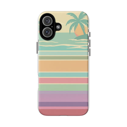 Tough Case — Retro Pastel Sunset Palm Tree Phone Case