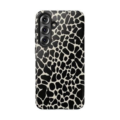 Black and White Cowhide Phone Case — Protective Tough Case