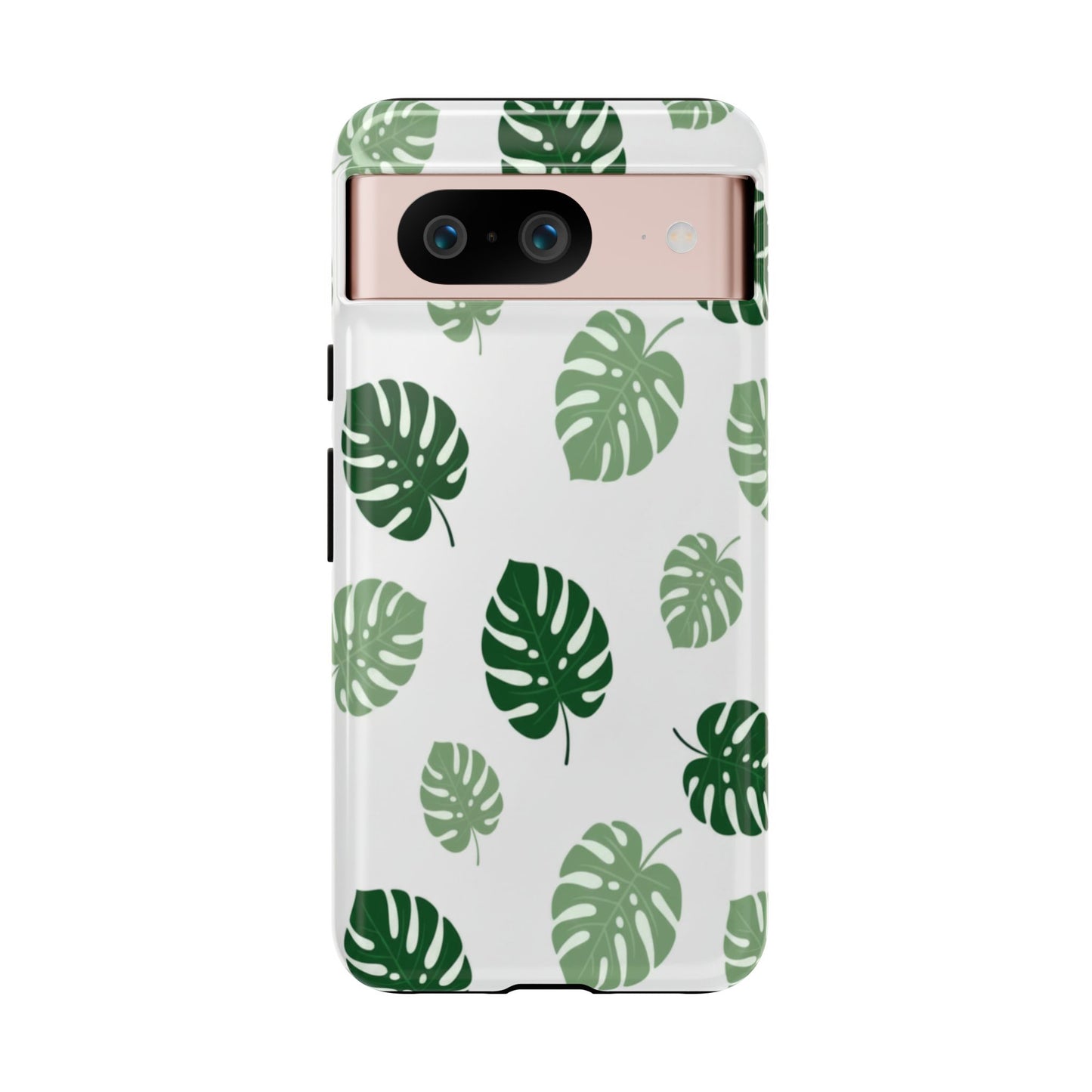Monstera Leaf Phone Case — Tropical Green Pattern Tough Case