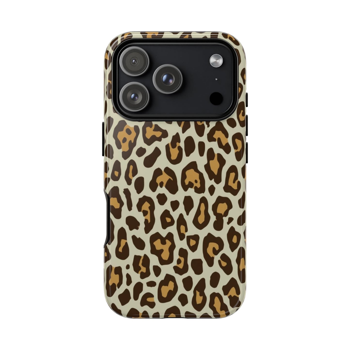 Leopard Print Tough Phone Case — Durable Protective Animal Print Case
