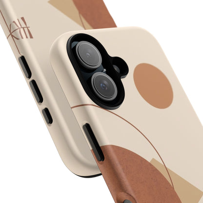 Abstract Earth Tones Phone Case — Minimal Geometric Design