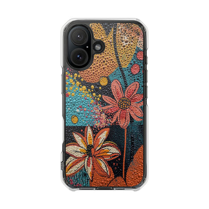 Clear Magnetic Phone Case — Colorful Floral Impact Protection