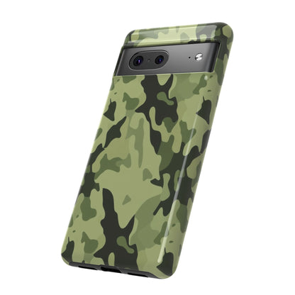 Camo Tough Phone Case — Military Green Protective iPhone Cover