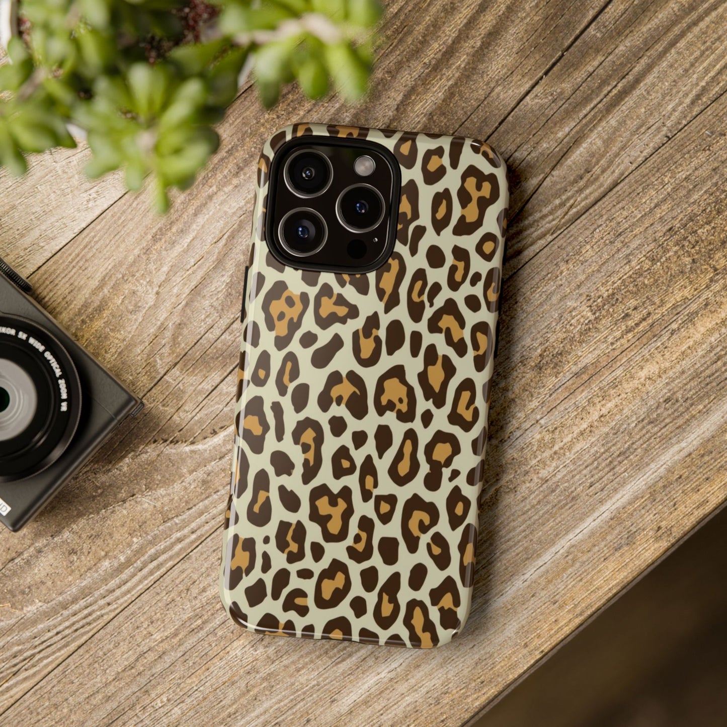 Leopard Print Tough Phone Case — Durable Protective Animal Print Case