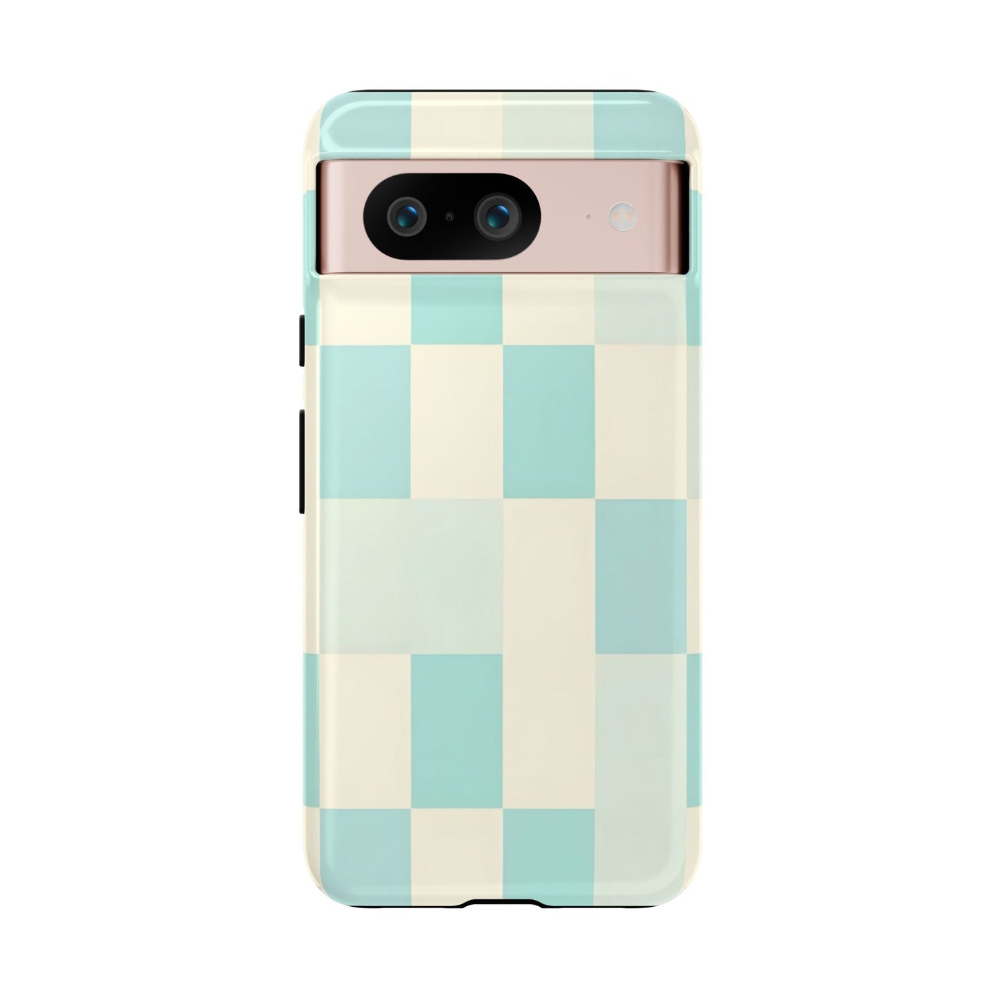 Pastel Checkerboard Tough Case – Mint & Cream Protective Phone Cover