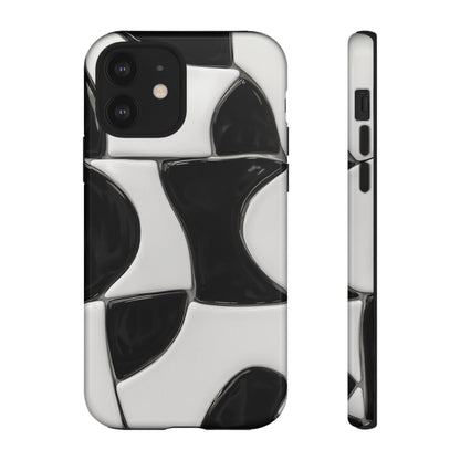 Black & White Abstract Pattern Tough Phone Case