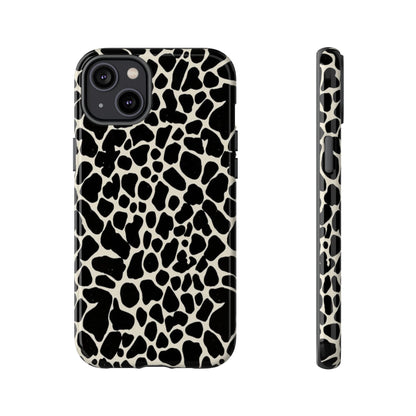 Black and White Cowhide Phone Case — Protective Tough Case