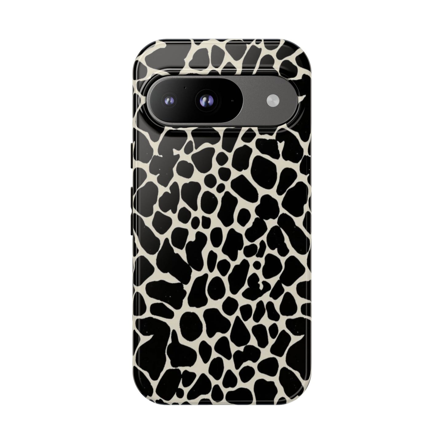 Black and White Cowhide Phone Case — Protective Tough Case