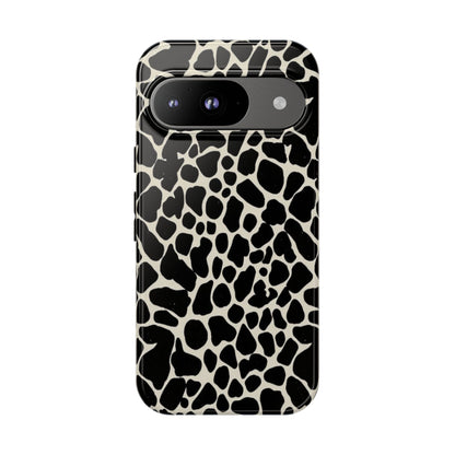 Black and White Cowhide Phone Case — Protective Tough Case