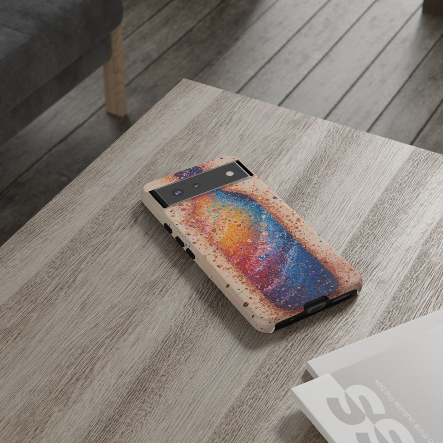 Galaxy Bottle Tough Phone Case — Colorful Nebula Splash iPhone Cover