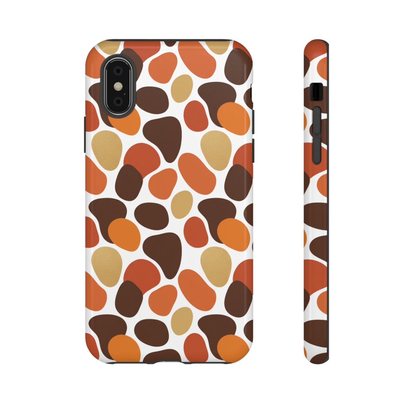 Phone Case — Retro Pebble Pattern in Warm Autumn Colors