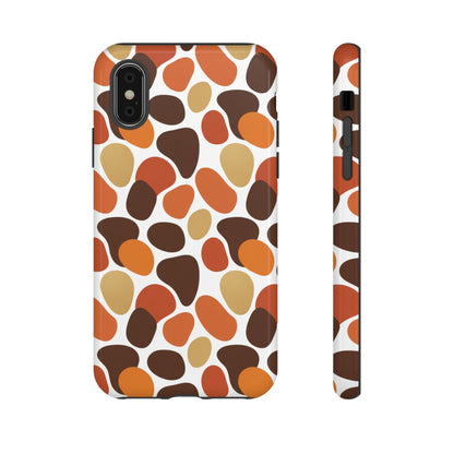 Phone Case — Retro Pebble Pattern in Warm Autumn Colors