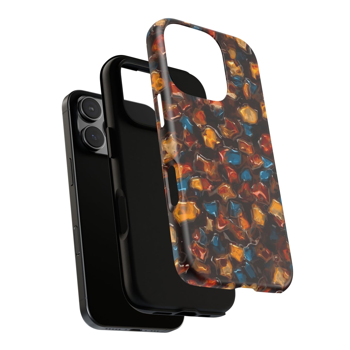 Phone Case - Amber Tortoiseshell Mosaic Protective Cover