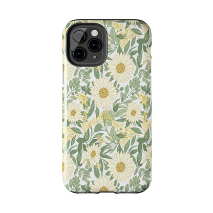Daisy Meadow Tough Phone Case — Floral Protective Phone Cover