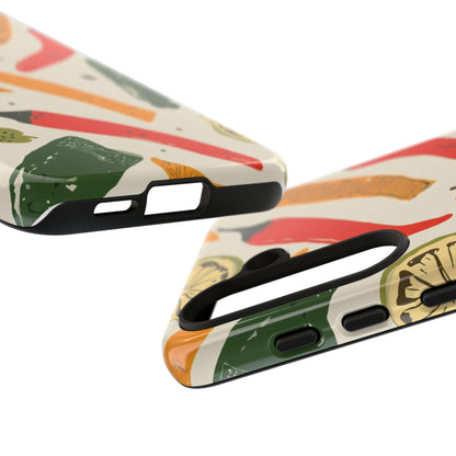 Spicy Peppers Phone Case – Colorful Chili, Lime & Citrus Pattern