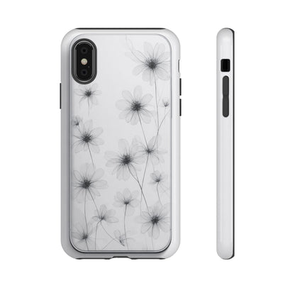 Tough Case — Black & White Floral Tough Phone Case