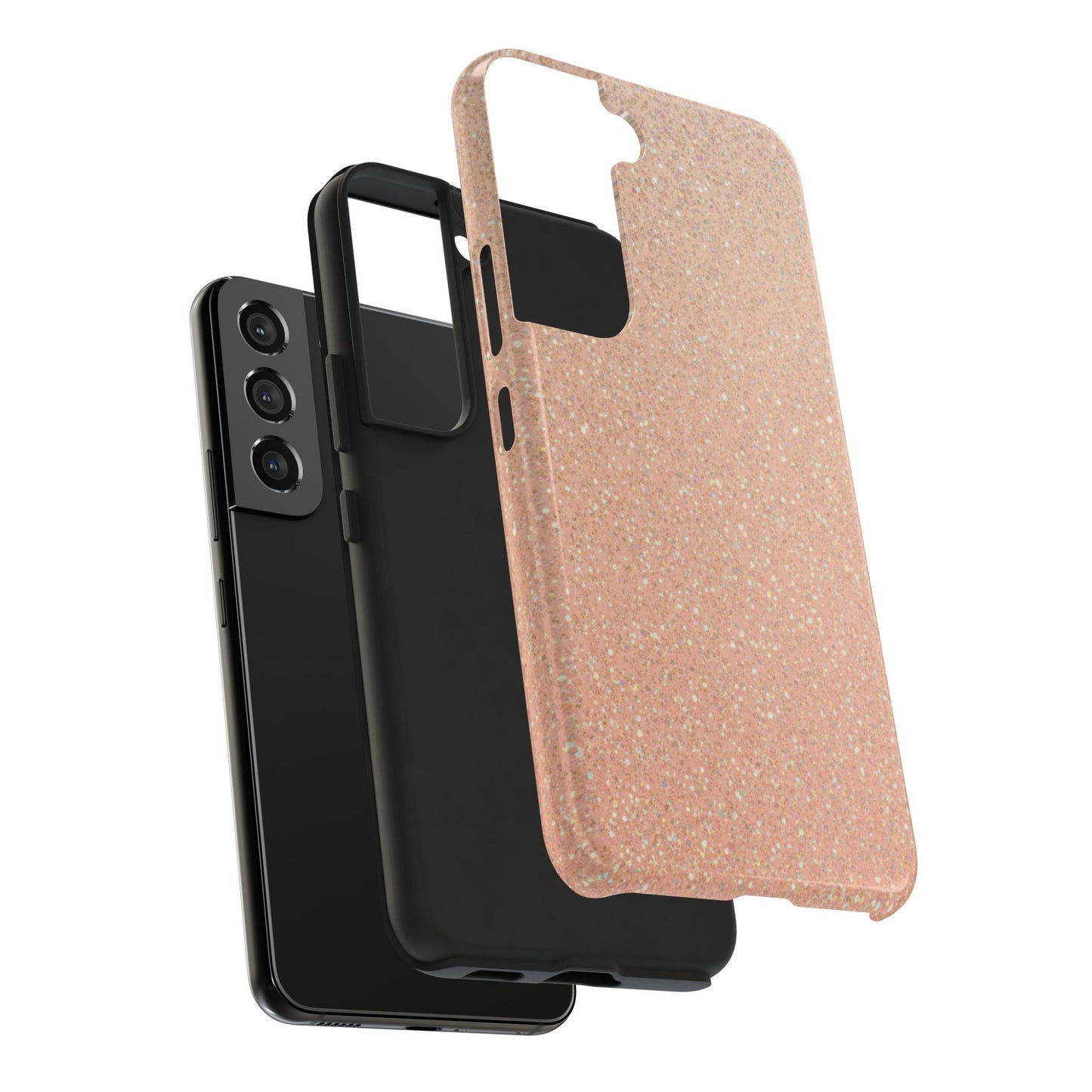 Glitter Rose Gold Tough Phone Case — Sparkling Protective iPhone Cover