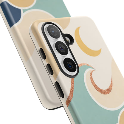Sea Breeze Tough Phone Case — Retro Waves & Shells Design