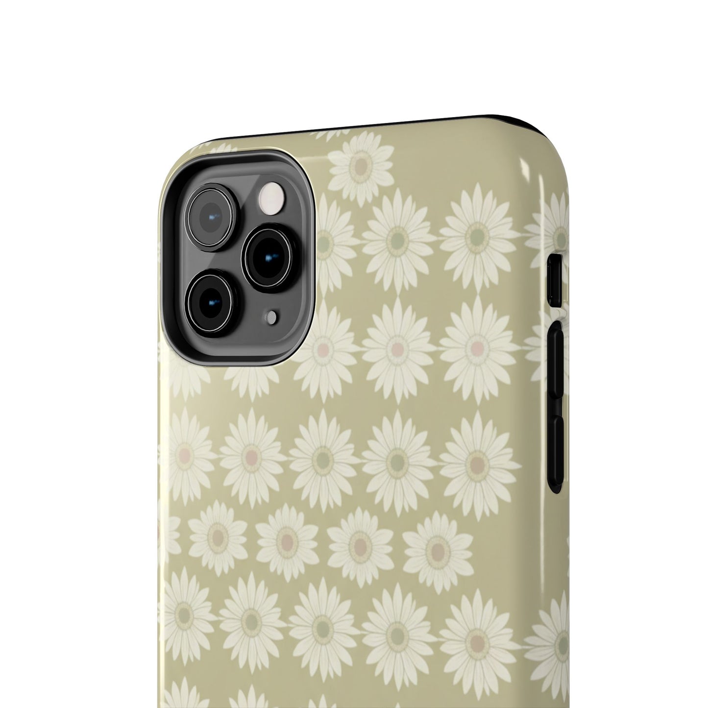 Daisy Pattern Tough Phone Case — Protective Floral iPhone Cover