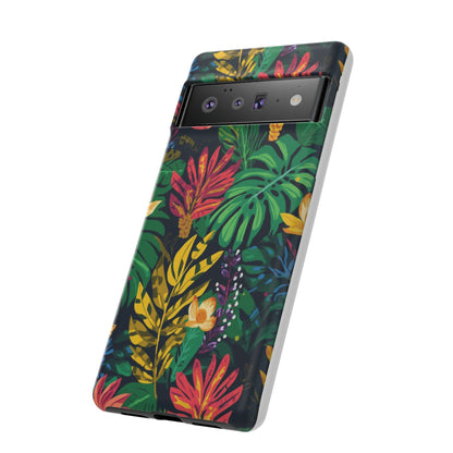 Tropical Floral Phone Case — Vibrant Jungle Leaf Protective Cover