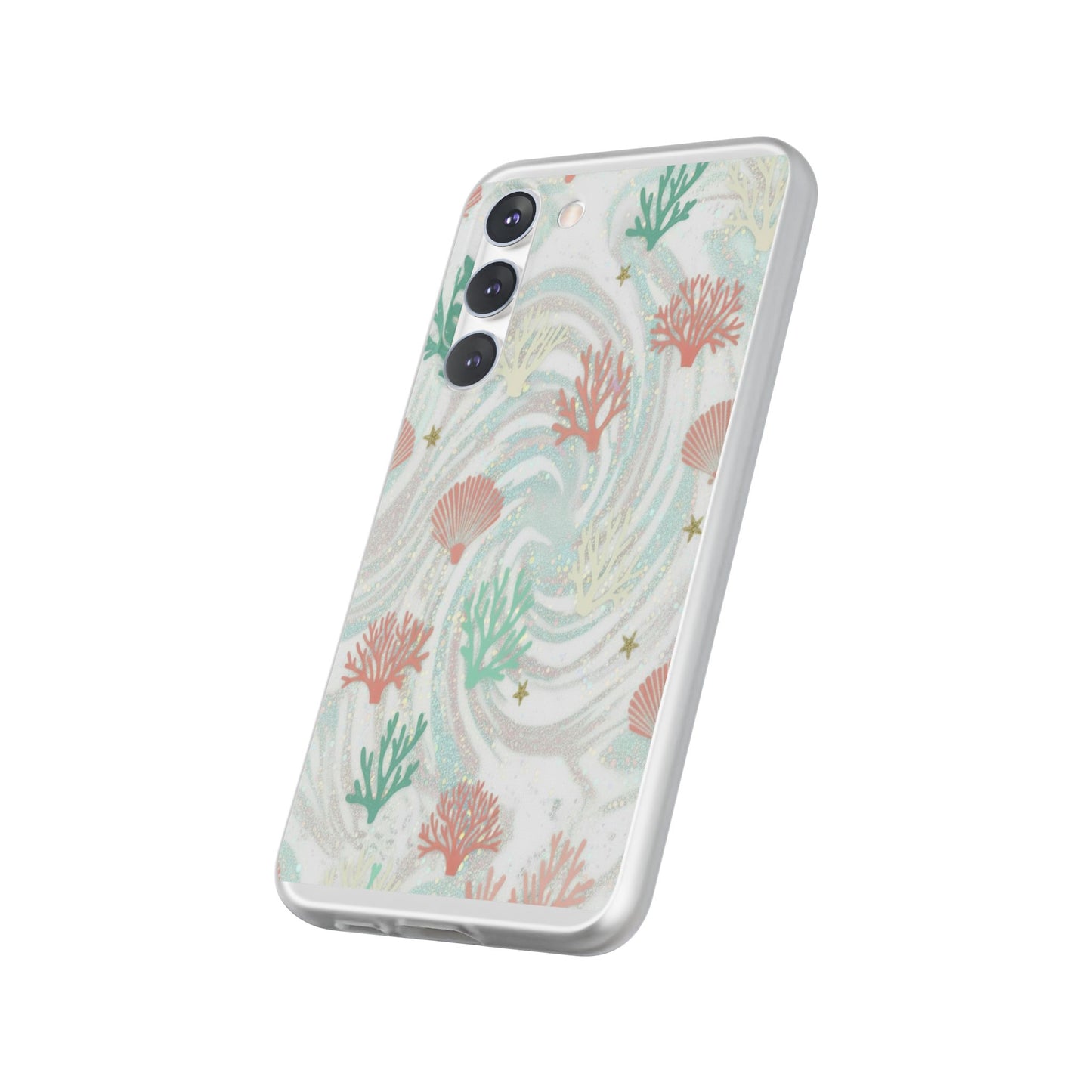 Pastel Seashell Phone Case — Coral Reef Wave iPhone Cover