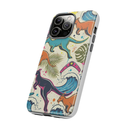 Tough Cases — Colorful Surfing Kangaroo Phone Case