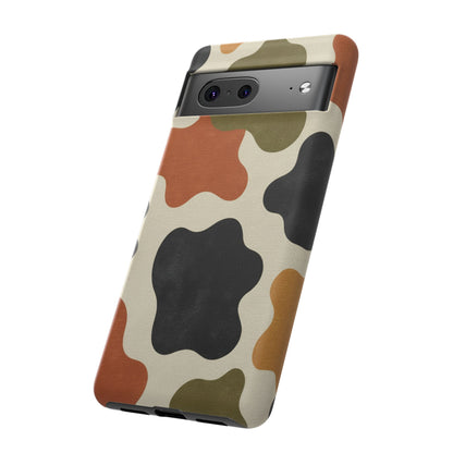 Retro Abstract Camouflage Phone Case — Earth Tone Tough Case