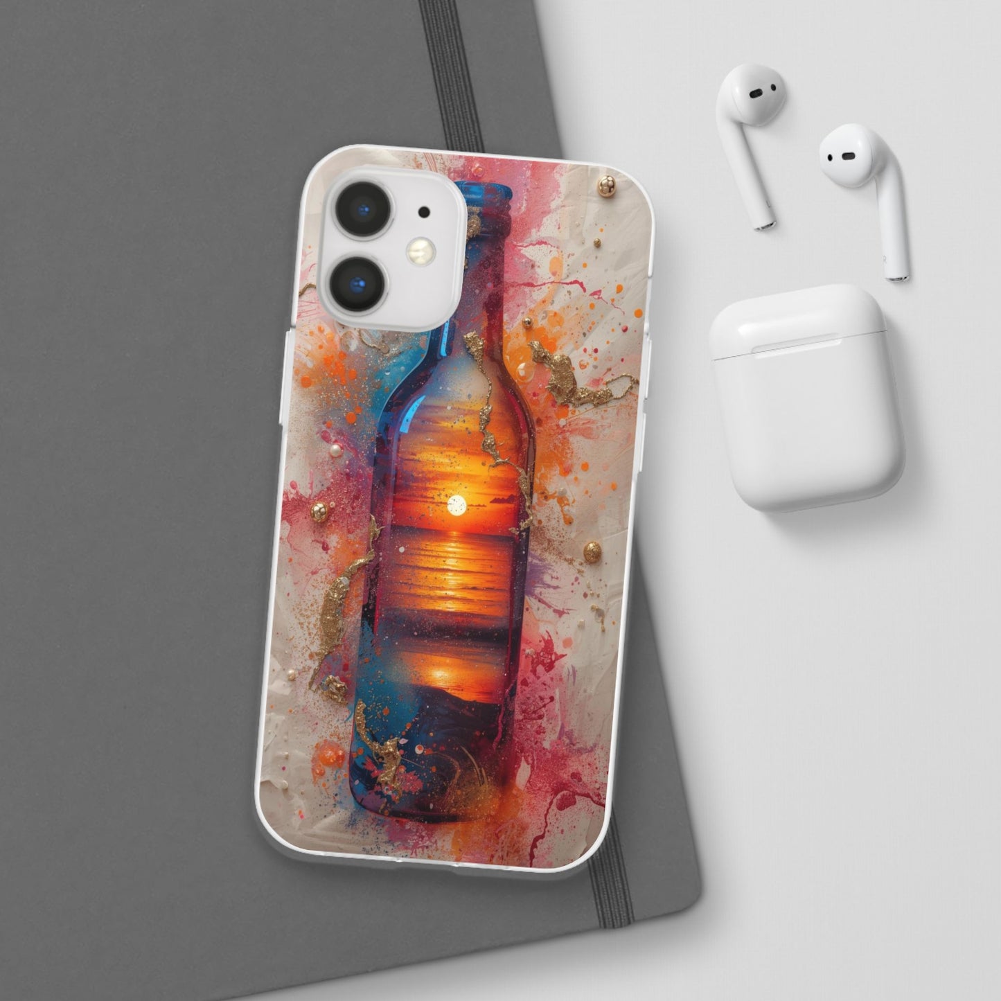 Copy of Floral Holographic Phone Case — Iridescent Leaves & Flowers Flexi Case