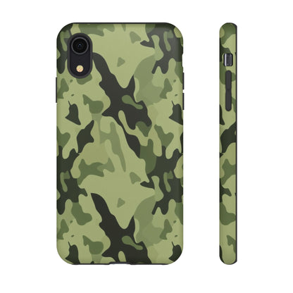 Camo Tough Phone Case — Military Green Protective iPhone Cover
