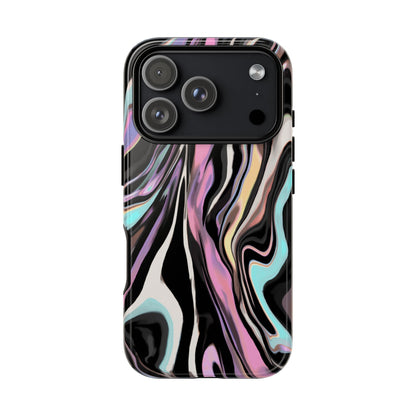 Abstract Marble Tough Phone Case — Pastel Swirl Protective Cover